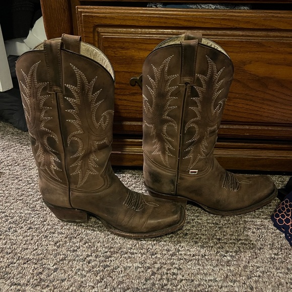 Shoes - Rockin leather cowboy boots 8.5 women’s